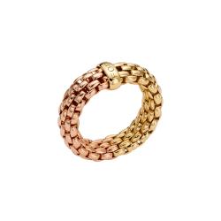 FOPE Essentials zweifarbiger Flex'it Ring mit flachem Halskettengeflecht