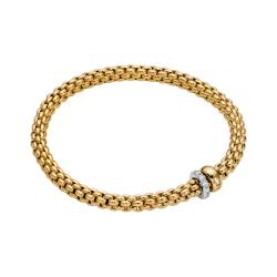 FOPE Solo Flex'it Armband mit zwei Rondellen und Pavé-Fassung