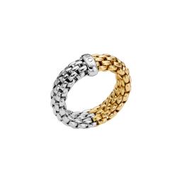 FOPE Essentials zweifarbiger Flex'it Ring mit flachem Kettengeflecht