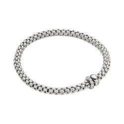 FOPE Solo Flex'it Armband mit zwei Rondellen und Pavé-Fassung