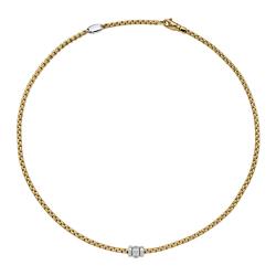 FOPE Eka Halskette mit Diamanten in Rautenfassung
