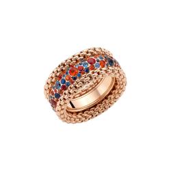 FOPE Bubble Ring mit mehrfarbigen Saphiren