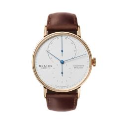 NOMOS Glashütte Lambda 39 Roségold mit gebläuten Zeigern