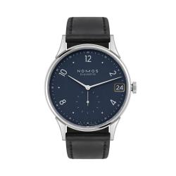 NOMOS Glashütte Minimatik 39 Datum blau