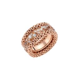 FOPE Bubble Ring mit weissen und braunen Diamanten