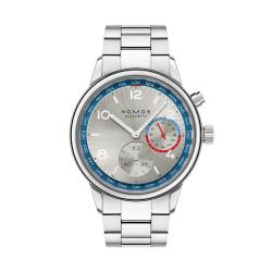 NOMOS Glashütte Club Sport Neomatik Weltzeit silber