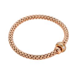 FOPE Solo Flex'it Armband mit weißen und braunen Diamanten