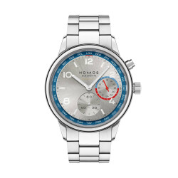 NOMOS Glashütte Club Sport Neomatik Weltzeit silber
