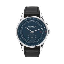 NOMOS Glashütte Zürich Weltzeit nachtblau