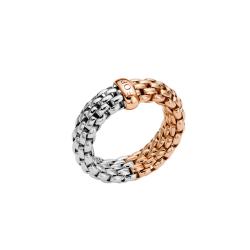 FOPE Essentials zweifarbiger Flex'it  Ring mit flachem Kettengeflecht