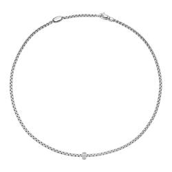 FOPE Eka Halskette mit Diamanten in Rautenfassung
