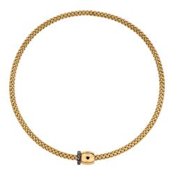 FOPE Solo Flex'it Halskette mit dekorativem Verschluss und schwarzem Diamantpavé