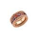 Bubble Ring mit mehrfarbigen Saphiren-1