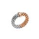 Essentials zweifarbiger Flex'it  Ring mit flachem Kettengeflecht-1